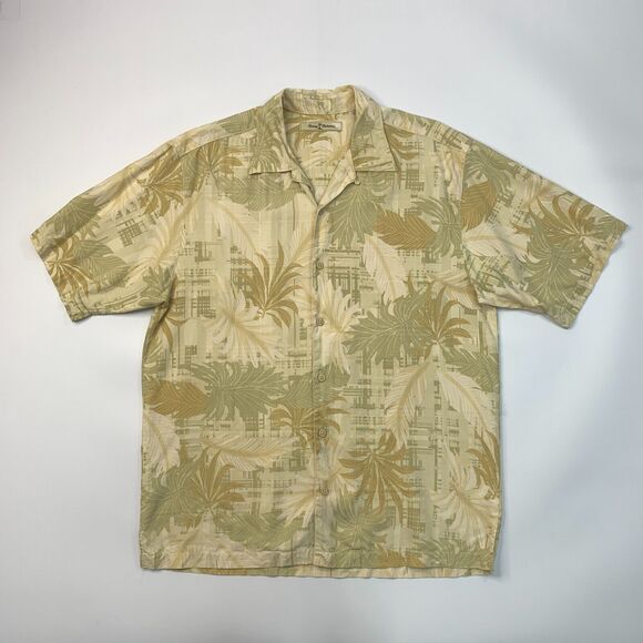 Vintage Tommy Bahama Shirt Mens L Large Silk Button Up Hawaiian Floral Beach - Picture 2 of 10